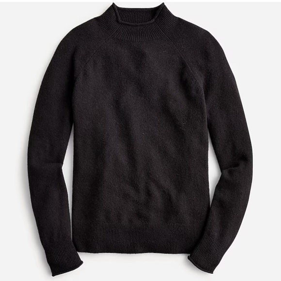 J. Crew Rollneck Sweater Merino Wool Alpaca Casual Cozy Chic Preppy Black Med - Picture 14 of 14
